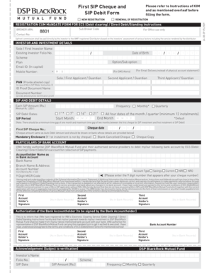 SIP Debit Form