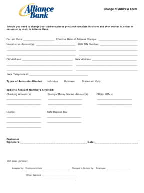 Change of Address Form