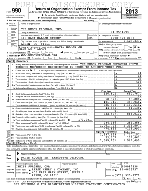 Form 990 Return of Organization Exempt From Income Tax