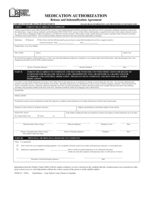 Medication Authorization Form