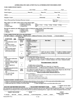 Parent/Student Agreement for Permission to Carry an Inhaler