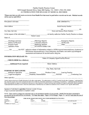 Authorization for Release of Medical Records