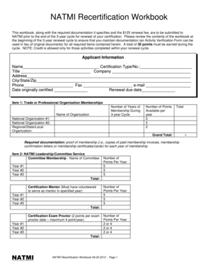 NATMI Recertification Workbook
