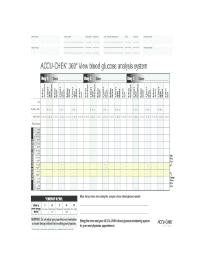 ACCU-CHEK 360° View Blood Glucose Analysis Form