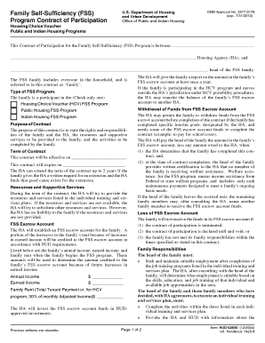 Family Self-Sufficiency Program Contract