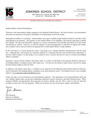 Edmonds School District Athletic Clearance Form