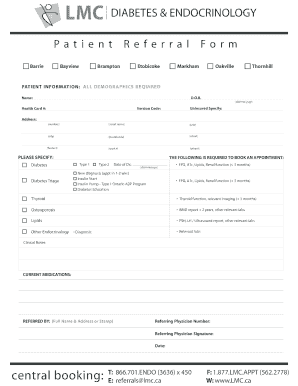 Blood sugar 157 - lmc referral form