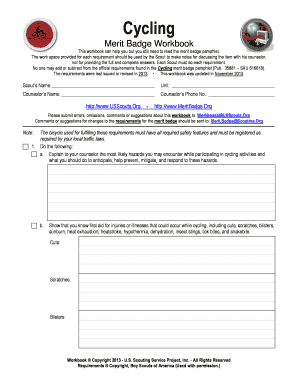 Cycling Merit Badge Workbook