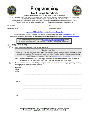 Programming Merit Badge Workbook