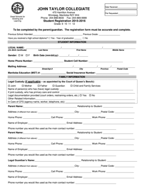 Student Registration Form