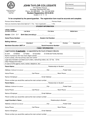 Student Registration Form