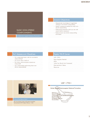 USP 795 Non-Sterile Compounding Guide