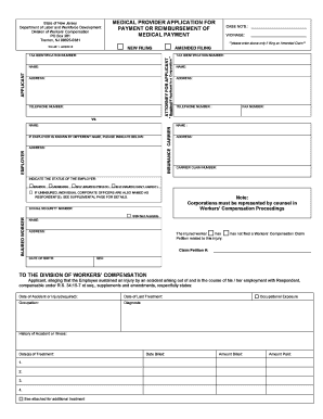 New Jersey Medical Provider Application