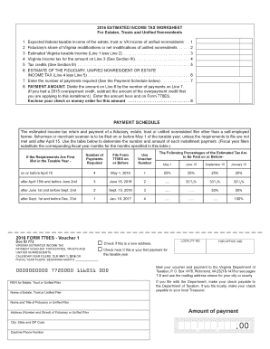 Virginia Form 770ES Estimated Income Tax Voucher