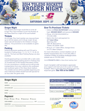 Kroger Night Ticket Purchase Form