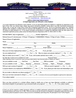 Application for Employment