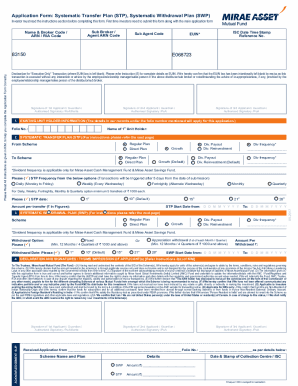 Mirae Asset STP SWP Application Form
