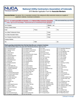 Associate Application - NUCA of Colorado
