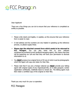 Full Tenant Reference Application Form