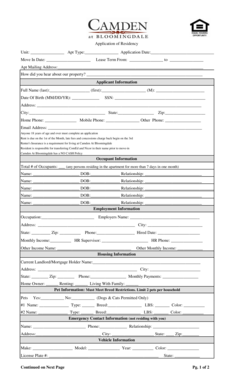 Residential Rental Application