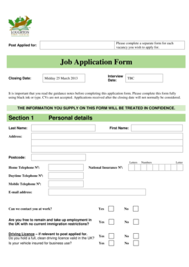 Job Application Form