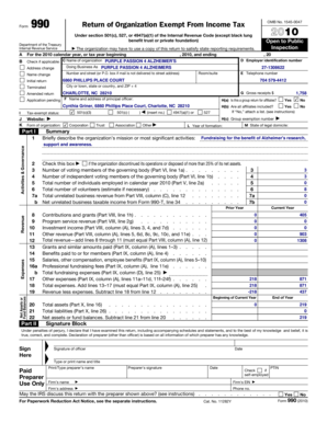Form 990 Return of Organization Exempt From Income Tax