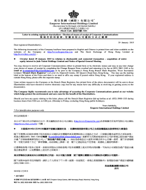 Shareholder Communication Preference Form