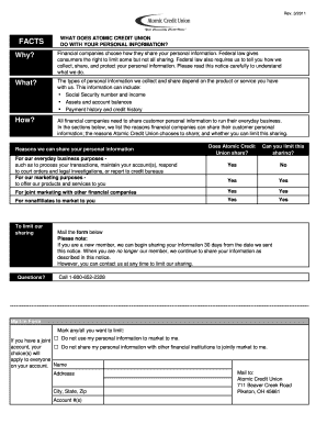 Atomic Credit Union Privacy Notice