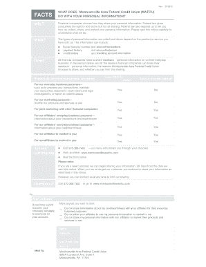 Montoursville Area Federal Credit Union Privacy Notice
