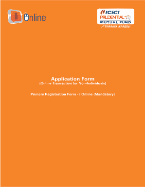 Online Transaction Application Form for Non-Individuals