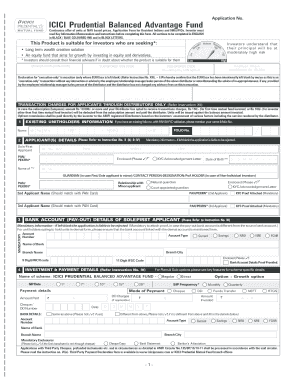 ICICI Prudential Balanced Advantage Fund Application Form