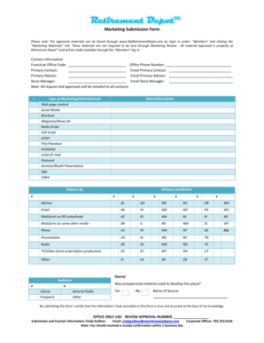 Marketing Submission Form