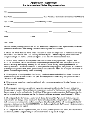 Independent Sales Representative Agreement