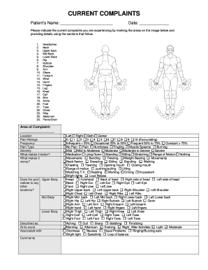 Patient Complaints Form