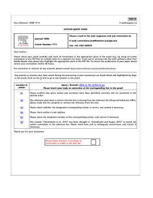 Author Query Form