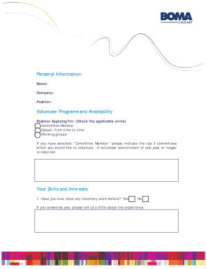 Volunteer Application Form