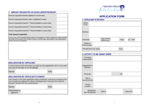 Scholarship Bursary Application Form
