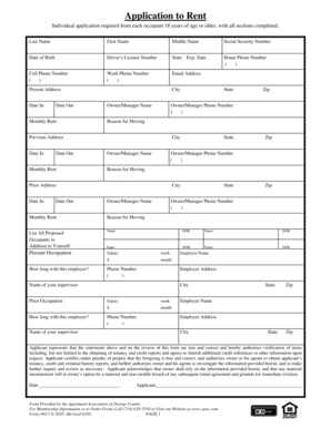 Rental Application Form