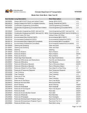 Item Code Book by Year