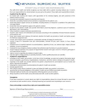 Patient's Bill of Rights and Responsibilities