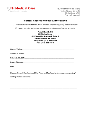 Medical Records Release Authorization
