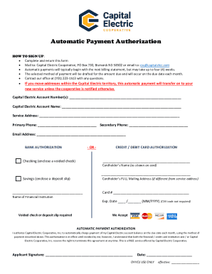 Automatic Payment Authorization