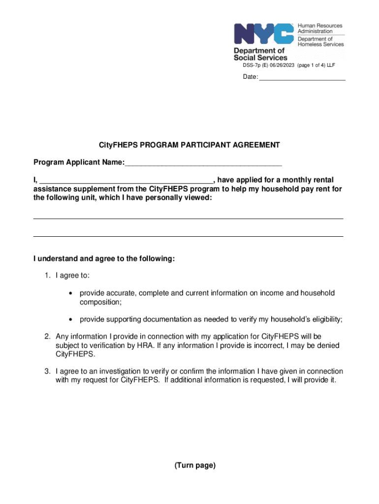 cityfheps voucher application Preview on Page 1