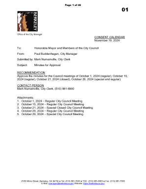 Berkeley City Council Meeting Minutes