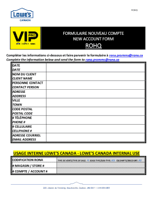 formulaire nouveau compte new account form