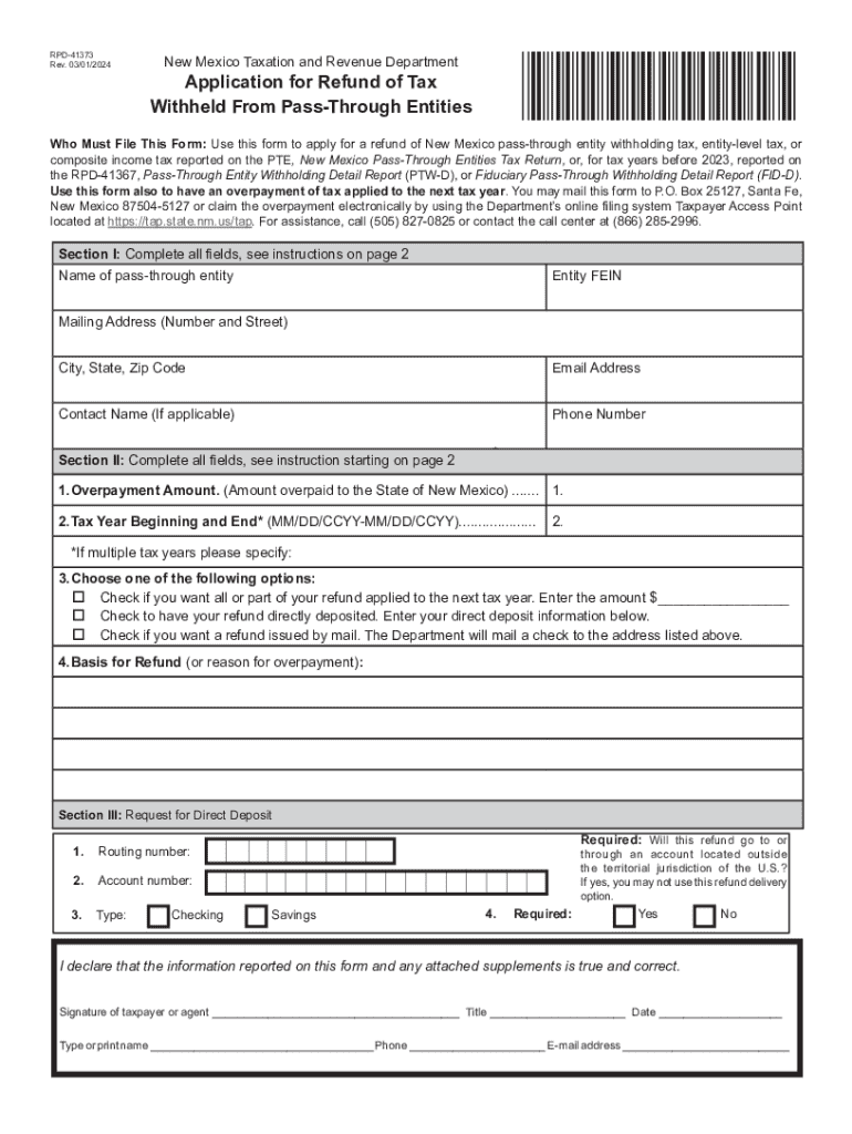 New mexico rpd 41373: Fill out & sign online | DocHub