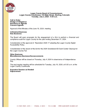 Logan County Board Meeting Minutes