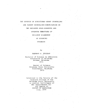 the Effects of Structured Group Counseling and Parent Counseling-consultation