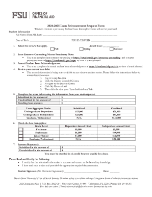 Loan Reinstatement Request Form