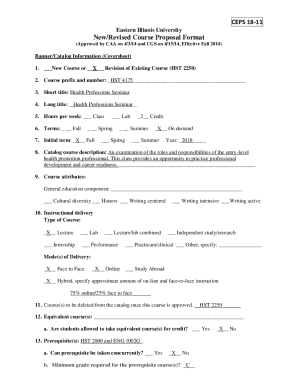 CEPS 18-11 New/Revised Course Proposal Format